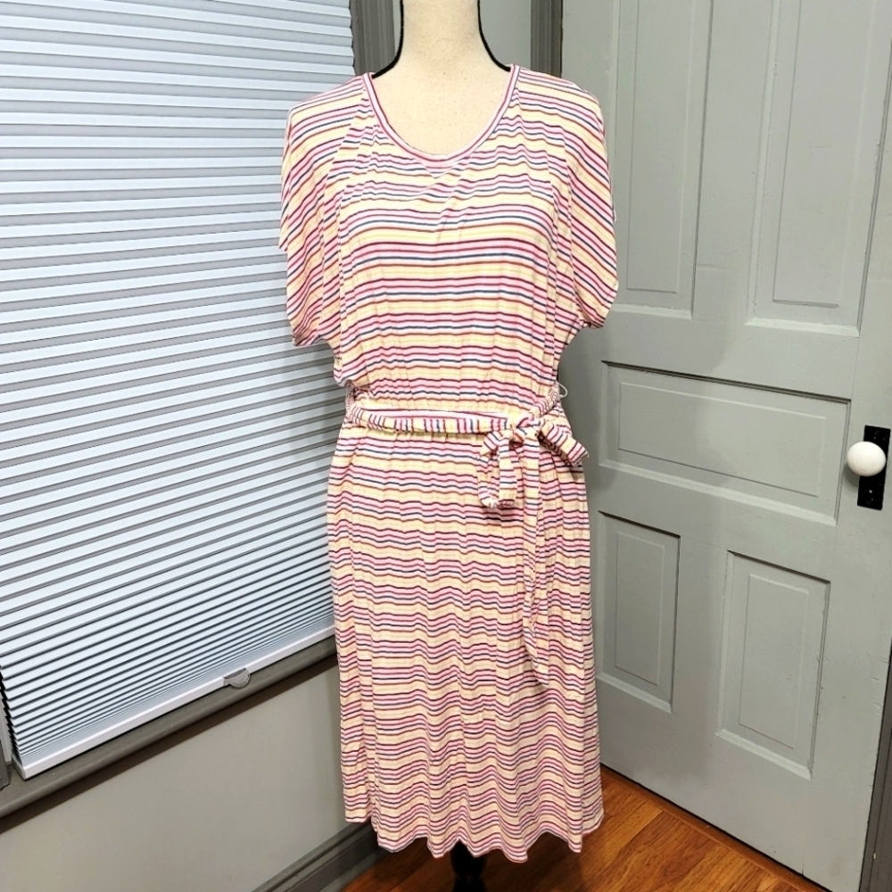 Lane Bryant Boho Striped High Lo Dress